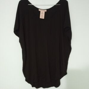 Philosophy Black Relaxed Short Sleeve Tunic